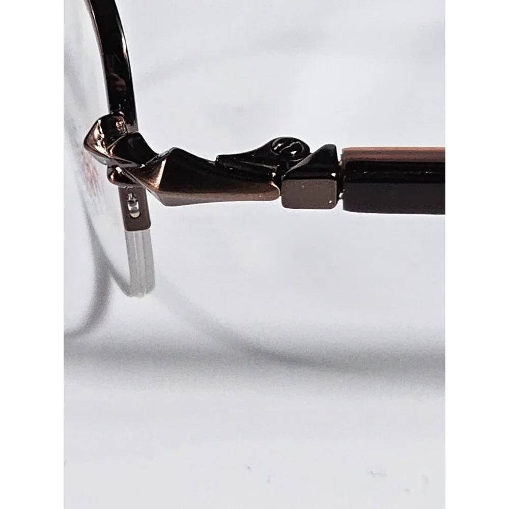 Dakota Smith Liberty Brown Women's 50-20-135 Metal Half Rim Eyeglasses Demo.